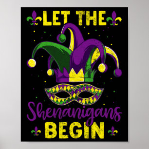 Poster Mardi Gras Costume Laisser Les Shenanigans Commenc