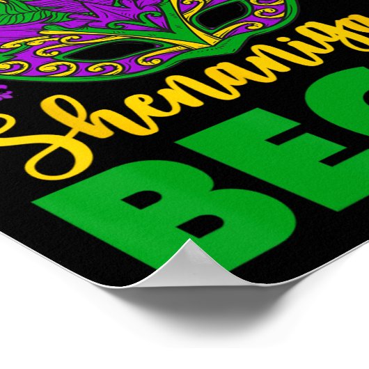 Poster Mardi Gras Costume Laisser Les Shenanigans Commenc (Coin)