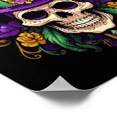 Poster Mardi Gras Costume sucre crâne carnaval Hommes (Coin)