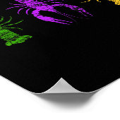 Poster Mardi Gras Crawfish Jester perle Casquette Tead Ne (Coin)