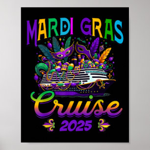 Poster Mardi Gras Cruise Crew 2025 Family Matching Trip V