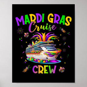 Poster Mardi Gras Cruise Crew 2025 Trip New Orleans Famil
