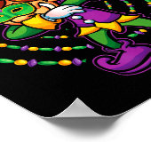 Poster Mardi Gras Dabbing Boys Kids Gift Funny New Orlean (Coin)