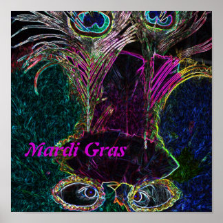 Poster Mardi Gras dans l'impression couleur