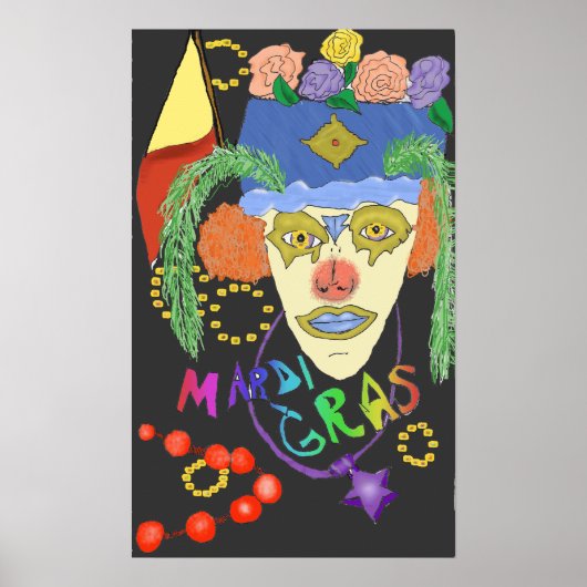 Poster Mardi Gras Design 1 (Devant)
