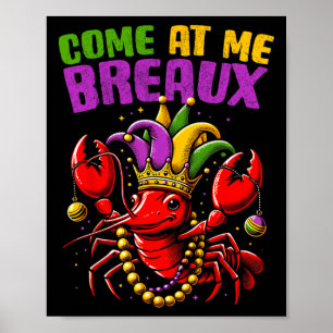Poster Mardi Gras écrevisses mardi gras La Nouvelle-Orléa