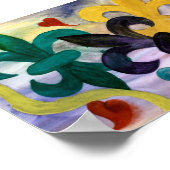 Poster Mardi Gras Fleur de lis (Coin)