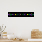 Poster Mardi Gras ~ Fleur De Lis (Cuisine)