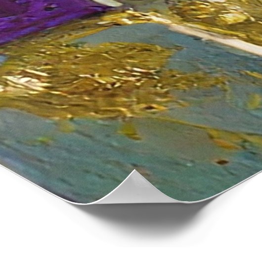 Poster Mardi Gras Gold Ceramic Peacock Feature Masque (Coin)