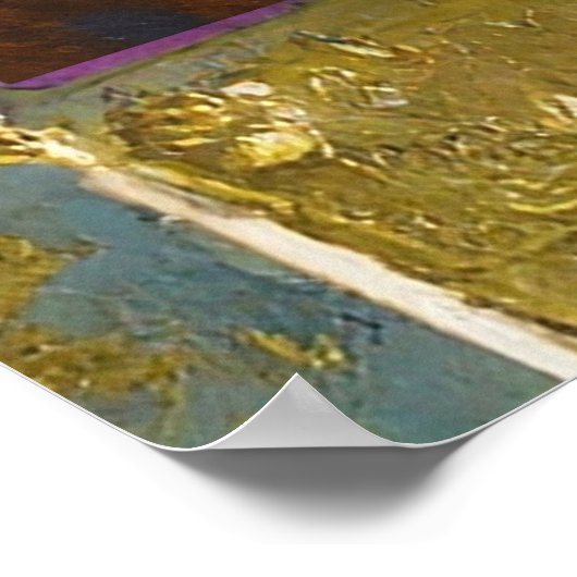 Poster Mardi Gras Gold Ceramic Peacock Feature Masque (Coin)