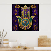 Poster Mardi Gras Gold violet vert Hamsas Art (Cuisine)