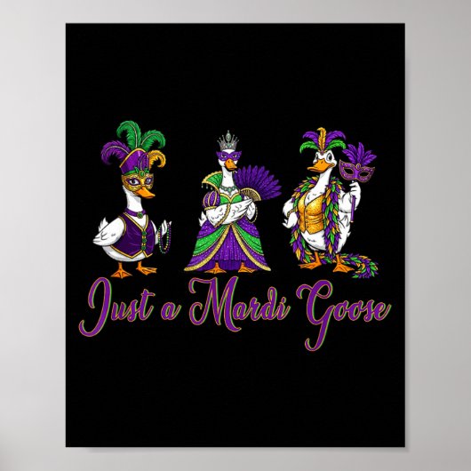 Poster Mardi Gras Goose 2026 Gift Funny Tee Men,women  (Devant)