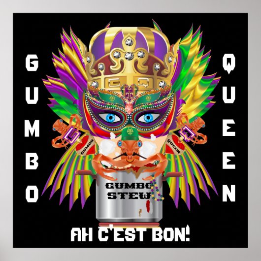 Poster Mardi Gras Gumbo Queen View (Devant)