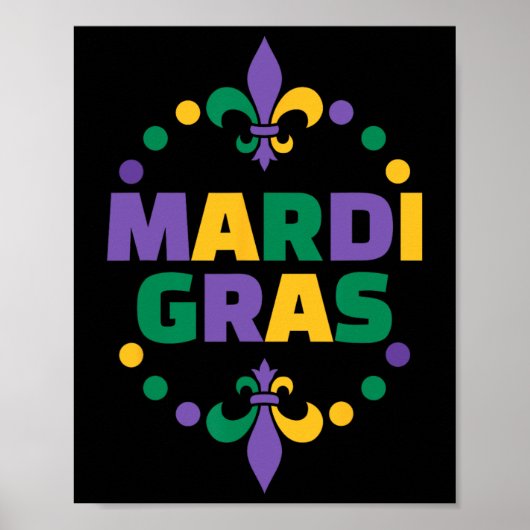 Poster Mardi Gras Joyeux Carnaval de Mardi Gras (Devant)