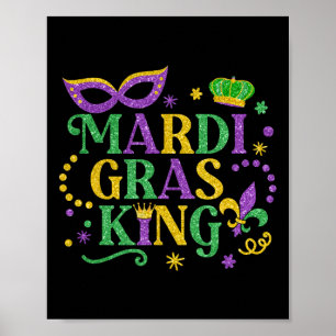 Poster Mardi Gras King Fun Parade Mardi Gras Carnival Cos