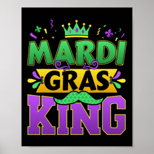 Poster Mardi Gras King Pour Le Costume De Carnaval De La