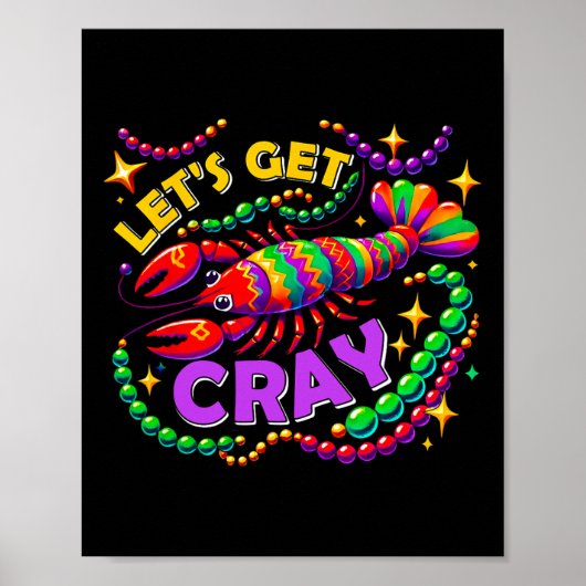 Poster Mardi Gras Lit Cray Crawfish Carnival Parade (Devant)