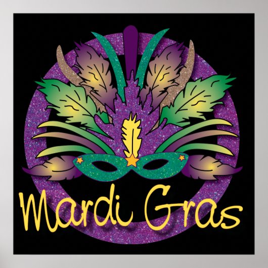Poster Mardi Gras Mask (Devant)