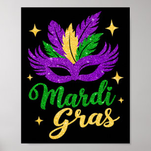 Poster Mardi Gras Mask Fun 2025 Mardi Gras Party Enfants 