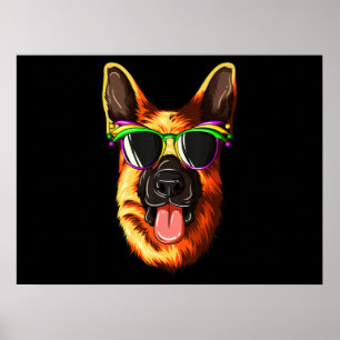 Poster Mardi Gras Masque Carnaval Berger Allemand