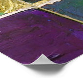 Poster Mardi Gras Masque de plumes vert et doré (Coin)