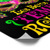Poster Mardi Gras Masque Laisser Les Bons Temps Rouler Fl (Coin)