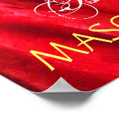 POSTER MARDI GRAS MASQUERADE, COSTUME D'ARLEQUIN MONOGRAM (Coin)