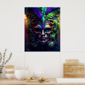 Poster Mardi Gras Mast Gras Mardi Pochette murale Imprime (Cuisine)