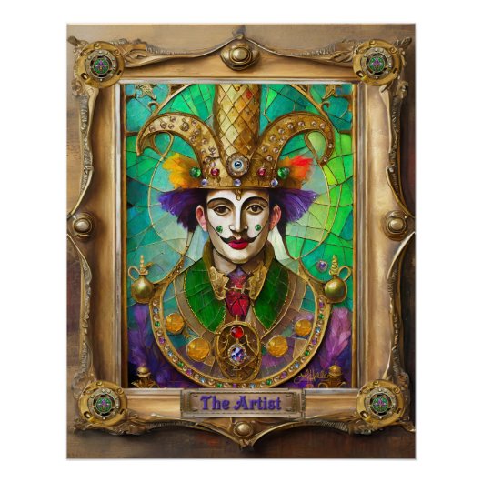 Poster Mardi Gras Realm Portraits - L'Artiste Dali (Devant)