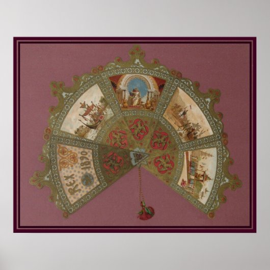 Poster Mardi Gras Rex Ball 1890 (Devant)