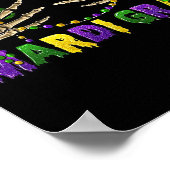 Poster Mardi Gras Skeleton Mains (Coin)