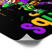 Poster Mardi Gras Squad Dabbing Kid Boy Masqué Jester Cas (Coin)