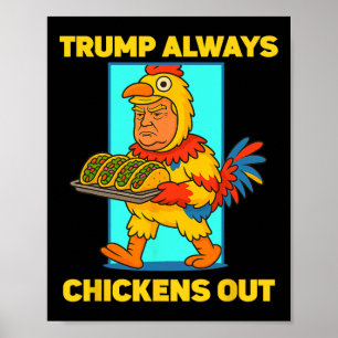 Poster Mardi Gras Taco Drôle Trump Abandonne Toujours Mar