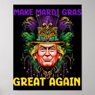 Poster Mardi Gras Trump 2025 Drôle Mardi Gras Grand