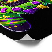 Poster Mardi Gras Video Game Controller Jester Hat Boy Ki (Coin)