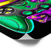 Poster Mardi Gras Video Game Controller Jester Hat Costum (Coin)