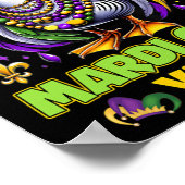 Poster Mardi Gras Y'all Canard Fleur de lis Carnaval (Coin)