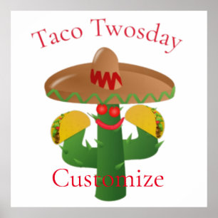 Poster Mardi Taco Saguaro Cactus Thunder_Cove