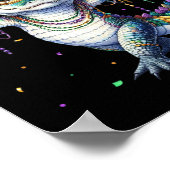 Poster Mardigator mardi Gras Alligator Danseuse Carn (Coin)