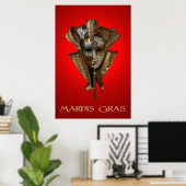 Poster Mardis Gras 36 x 24 (Bureau à domicile)