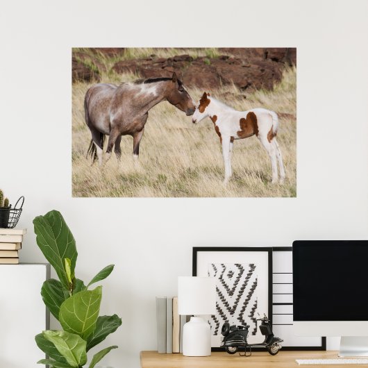 Poster Mare avec Colt (Bureau à domicile)