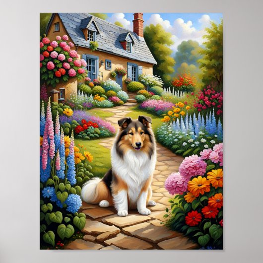 Poster Mare Shetland Sheepdog Animal (Devant)