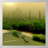 Poster marécage brumeux (Devant)