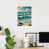 Poster Marée de la Crête d'Azur (Bureau à domicile)