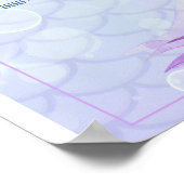 Poster Marée de sirène sous la mer violet Anniversaire (Coin)