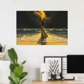 Poster Marée Dorée de Solitude | Marées Célestes (Bureau à domicile)