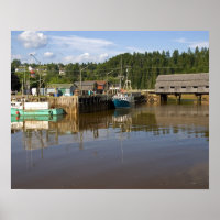 Marée moyenne dans la baie de Fundy à St. Martins,