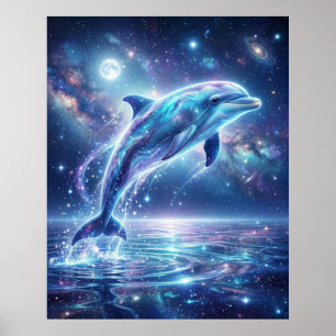 Poster Marée Stellaire du Dauphin Cosmique