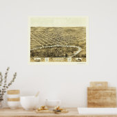 Poster Marengo, IA Carte panoramique - 1868 (Cuisine)