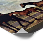 Poster Mares Et Foals Anxieux Avant Une Tempête Imminente (Coin)